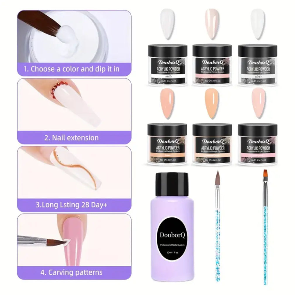 [FULL STARTER KIT] Acrylic Nail Kit with Drill And U V Light Full Nail Kit Set Professional Nail Starter Kit for Beginners Acrylic with Everything